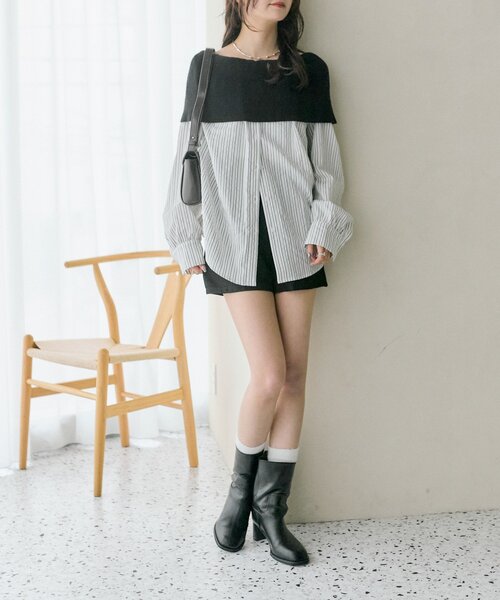 mystic（ミスティック）の「ＴＲショートパンツ（その他パンツ・レディース・ベージュ/ブラック/アイボリー/ネイビー・2/1）」の21枚目の写真