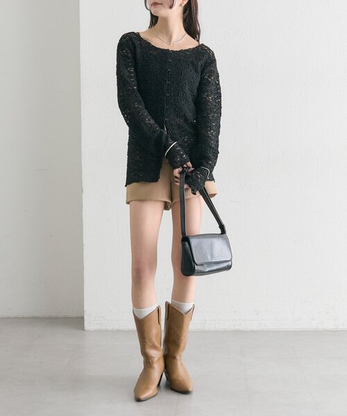 mystic（ミスティック）の「ＴＲショートパンツ（その他パンツ・レディース・ベージュ/ブラック/アイボリー/ネイビー・2/1）」の10枚目の写真