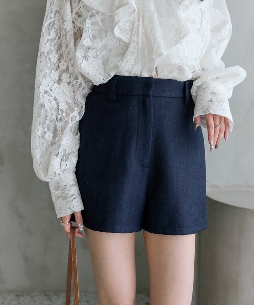 mystic（ミスティック）の「ＴＲショートパンツ（その他パンツ・レディース・ベージュ/ブラック/アイボリー/ネイビー・2/1）」の13枚目の写真