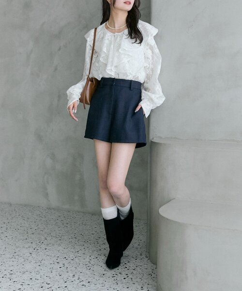 mystic（ミスティック）の「ＴＲショートパンツ（その他パンツ・レディース・ベージュ/ブラック/アイボリー/ネイビー・2/1）」の15枚目の写真