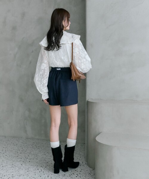 mystic（ミスティック）の「ＴＲショートパンツ（その他パンツ・レディース・ベージュ/ブラック/アイボリー/ネイビー・2/1）」の17枚目の写真