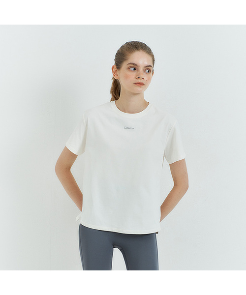 CIELCOCO(シエルココ)の「CLWT8110 ソロナ ベーシック ショートスリーブ(Tシャツ/カットソー・レディース・ブラック/アイボリー/ライトピンク・SMALL/MEDIUM/LARGE)」の2枚目の写真