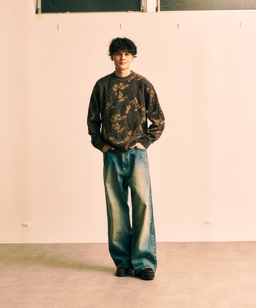 417 EDIFICE（フォーワンセブンエディフィス）の「Predator カモクルーニット（ニット/セーター・メンズ・ホワイト/ブラウン・MEDIUM/LARGE）」の17枚目の写真