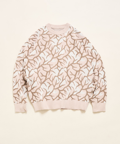 417 EDIFICE（フォーワンセブンエディフィス）の「Predator カモクルーニット（ニット/セーター・メンズ・ホワイト/ブラウン・MEDIUM/LARGE）」の20枚目の写真