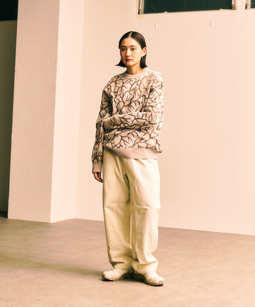 417 EDIFICE（フォーワンセブンエディフィス）の「Predator カモクルーニット（ニット/セーター・メンズ・ホワイト/ブラウン・MEDIUM/LARGE）」の12枚目の写真