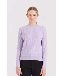 DAL（ダル）の「[ダルカシミヤ] リブドラウンドネックプルオーバー_ラベンダー（ニット/セーター）」