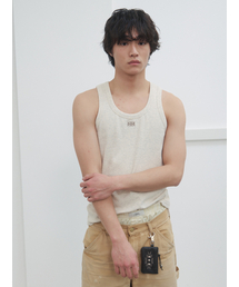 KIJUN MEN（キジュンメンズ）の「Square-neck Tank Top Melange Oatmeal（Tシャツ/カットソー）」