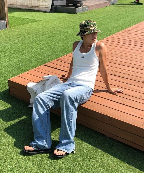 KIJUN MEN(キジュンメンズ)の「Square-neck Tank Top Melange Oatmeal(Tシャツ/カットソー・メンズ・その他・MEDIUM/LARGE)」の7枚目の写真