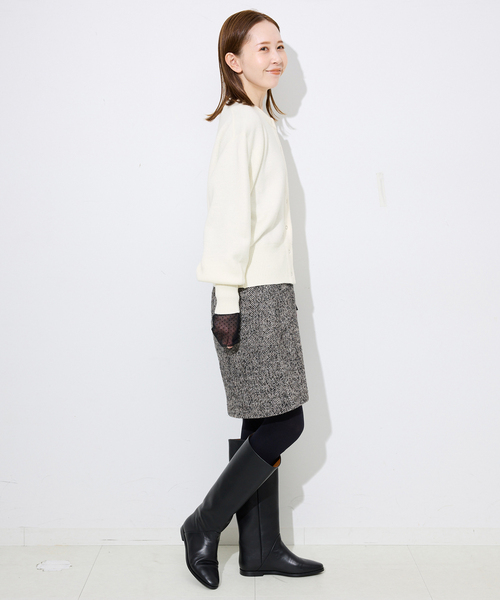 SLOBE IENA（スローブイエナ）の「ジャガードニットカーディガン（カーディガン/ボレロ・レディース・チャコールグレー/ダークパープル/アイボリー・FREE）」の15枚目の写真