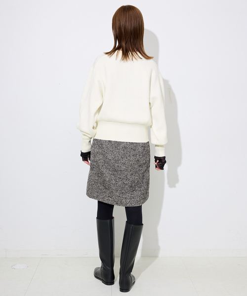 SLOBE IENA（スローブイエナ）の「ジャガードニットカーディガン（カーディガン/ボレロ・レディース・チャコールグレー/ダークパープル/アイボリー・FREE）」の16枚目の写真