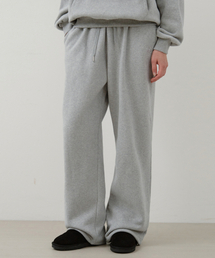 W/ソフトパステル起毛ワイドストリングスウェットパンツ_MELANGE GRAY(W25-PT31)