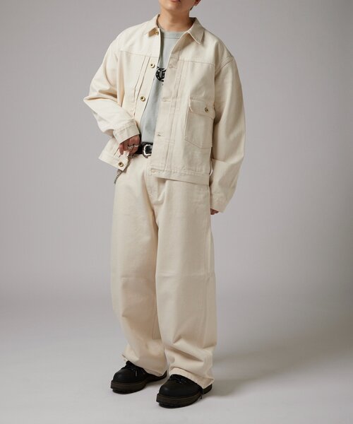 Sourcream（サワークリーム）の「【Sourcream】デニムトラッカージャケット（デニムジャケット・レディース・ブラック/インディゴブルー/アイボリー・FREE）」の21枚目の写真