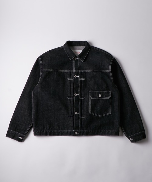 Sourcream(サワークリーム)の「【Sourcream】デニムトラッカージャケット(デニムジャケット・レディース・ブラック/インディゴブルー/アイボリー・FREE)」の5枚目の写真
