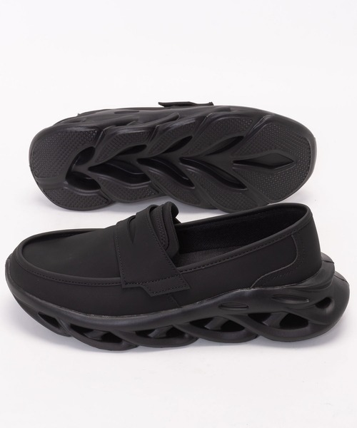 SVEC(シュベック)の「ボリュームソール スニーカー ローファー(ローファー・レディース・ブラック・41/40/39/38/37/36/46/45/44/43/42)」の4枚目の写真