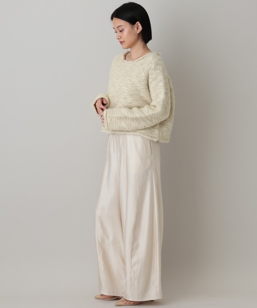 A part by（アパートバイ）の「MIXヤーンニットプルオーバー（ニット/セーター・レディース・チャコールグレー/アイボリー・FREE）」の4枚目の写真