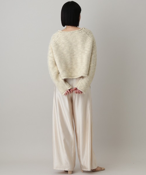 A part by（アパートバイ）の「MIXヤーンニットプルオーバー（ニット/セーター・レディース・チャコールグレー/アイボリー・FREE）」の5枚目の写真