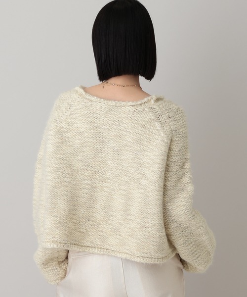 A part by（アパートバイ）の「MIXヤーンニットプルオーバー（ニット/セーター・レディース・チャコールグレー/アイボリー・FREE）」の8枚目の写真