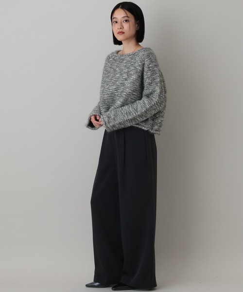 A part by（アパートバイ）の「MIXヤーンニットプルオーバー（ニット/セーター・レディース・チャコールグレー/アイボリー・FREE）」の11枚目の写真