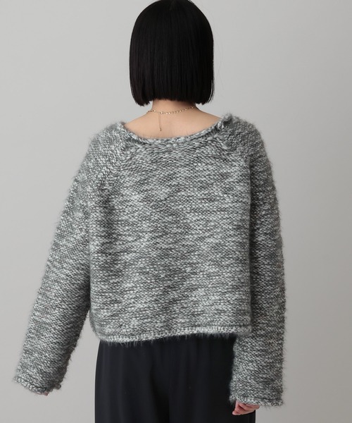 A part by（アパートバイ）の「MIXヤーンニットプルオーバー（ニット/セーター・レディース・チャコールグレー/アイボリー・FREE）」の15枚目の写真