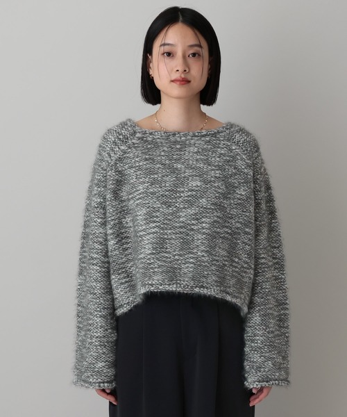 A part by（アパートバイ）の「MIXヤーンニットプルオーバー（ニット/セーター・レディース・チャコールグレー/アイボリー・FREE）」の16枚目の写真
