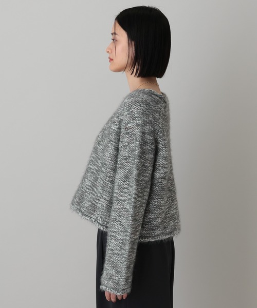 A part by（アパートバイ）の「MIXヤーンニットプルオーバー（ニット/セーター・レディース・チャコールグレー/アイボリー・FREE）」の17枚目の写真