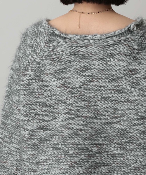 A part by（アパートバイ）の「MIXヤーンニットプルオーバー（ニット/セーター・レディース・チャコールグレー/アイボリー・FREE）」の19枚目の写真