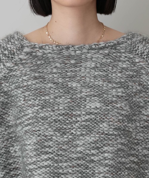 A part by（アパートバイ）の「MIXヤーンニットプルオーバー（ニット/セーター・レディース・チャコールグレー/アイボリー・FREE）」の20枚目の写真