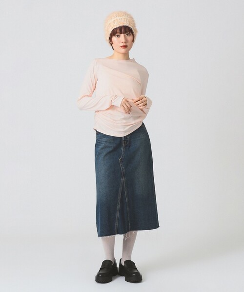 Ray BEAMS（レイビームス）の「【4/2値下げ】アシメ ネック ドレープ（Tシャツ/カットソー・レディース・ブラック/ピンク/ホワイト・ONE SIZE）」の14枚目の写真