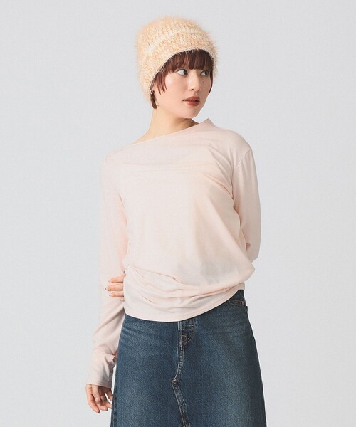Ray BEAMS（レイビームス）の「【4/2値下げ】アシメ ネック ドレープ（Tシャツ/カットソー・レディース・ブラック/ピンク/ホワイト・ONE SIZE）」の17枚目の写真
