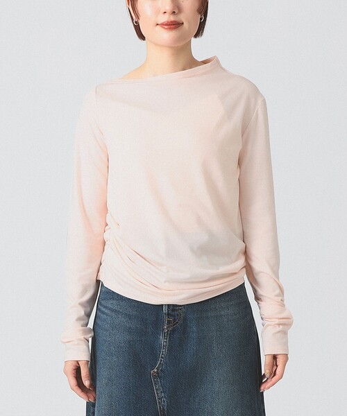 Ray BEAMS（レイビームス）の「【4/2値下げ】アシメ ネック ドレープ（Tシャツ/カットソー・レディース・ブラック/ピンク/ホワイト・ONE SIZE）」の18枚目の写真