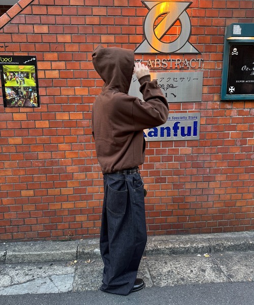 kutir(クティール)の「ASSORT HENLEY NECK EYELET DESIGN PARKA/アソートヘンリーネックハトメデザインパーカー(パーカー・メンズ・ブラック/杢グレー/ネイビー/ブラウン・LARGE/MEDIUM)」の8枚目の写真