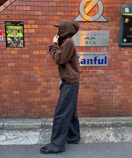 kutir(クティール)の「ASSORT HENLEY NECK EYELET DESIGN PARKA/アソートヘンリーネックハトメデザインパーカー(パーカー・メンズ・ブラック/杢グレー/ネイビー/ブラウン・LARGE/MEDIUM)」の10枚目の写真