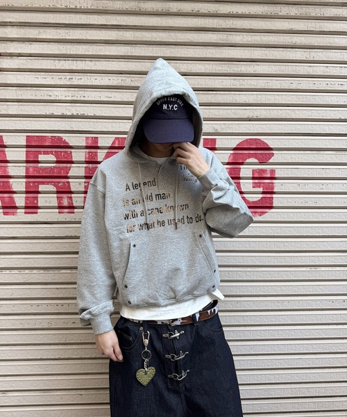 セール】ASSORT HENLEY NECK EYELET DESIGN PARKA／アソートヘンリー