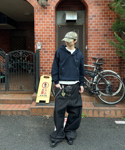 kutir(クティール)の「ASSORT HENLEY NECK EYELET DESIGN PARKA/アソートヘンリーネックハトメデザインパーカー(パーカー・メンズ・ブラック/杢グレー/ネイビー/ブラウン・LARGE/MEDIUM)」の17枚目の写真