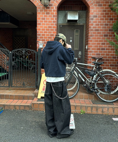 kutir(クティール)の「ASSORT HENLEY NECK EYELET DESIGN PARKA/アソートヘンリーネックハトメデザインパーカー(パーカー・メンズ・ブラック/杢グレー/ネイビー/ブラウン・LARGE/MEDIUM)」の19枚目の写真