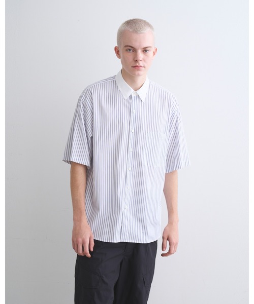 Traditional Weatherwear（トラディショナルウェザーウェア）の「KESWICK S/S（シャツ/ブラウス・メンズ・ネイビー系2/ブルー系・M/L/S）」の7枚目の写真