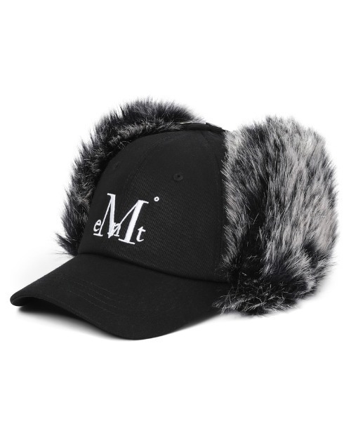 MUCENT(ムセント)の「A'GEM/9 × .kom 『MUCENT/ムセント』SIGNATURE EARFLAP BALL CAPシグネチャーイヤーフラップボールキャップ(キャップ・レディース・ブラック・FREE)」の7枚目の写真