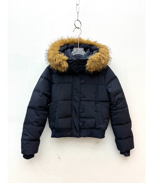 セール】防寒仕様 2WAYファーフード付き 中綿ショートアウター（ダウン