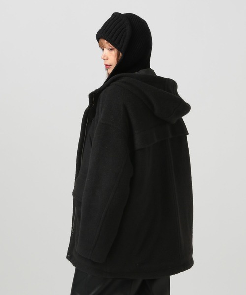 BAYFLOW（ベイフロー）の「[軽い着心地♪柔らかな肌触り]ウーリーキルティングフーディー（その他アウター・レディース・ブラック/ブラウン・SMALL/MEDIUM）」の6枚目の写真