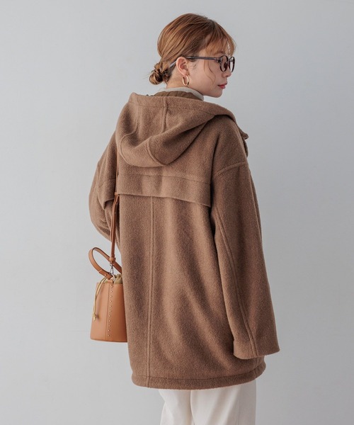 BAYFLOW（ベイフロー）の「[軽い着心地♪柔らかな肌触り]ウーリーキルティングフーディー（その他アウター・レディース・ブラック/ブラウン・SMALL/MEDIUM）」の9枚目の写真