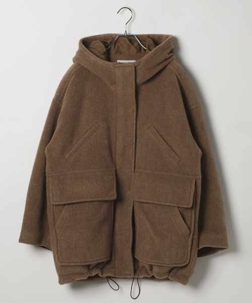 BAYFLOW（ベイフロー）の「[軽い着心地♪柔らかな肌触り]ウーリーキルティングフーディー（その他アウター・レディース・ブラック/ブラウン・SMALL/MEDIUM）」の11枚目の写真