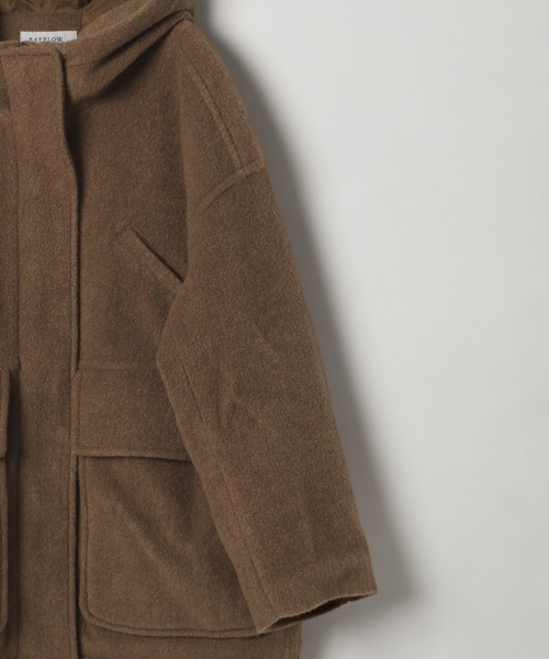 BAYFLOW（ベイフロー）の「[軽い着心地♪柔らかな肌触り]ウーリーキルティングフーディー（その他アウター・レディース・ブラック/ブラウン・SMALL/MEDIUM）」の14枚目の写真