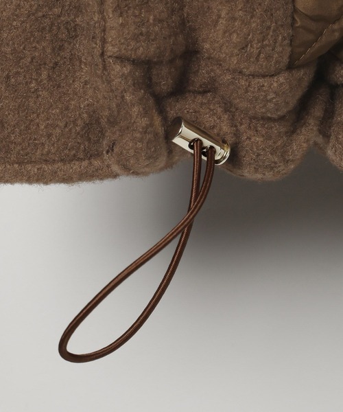 BAYFLOW（ベイフロー）の「[軽い着心地♪柔らかな肌触り]ウーリーキルティングフーディー（その他アウター・レディース・ブラック/ブラウン・SMALL/MEDIUM）」の20枚目の写真