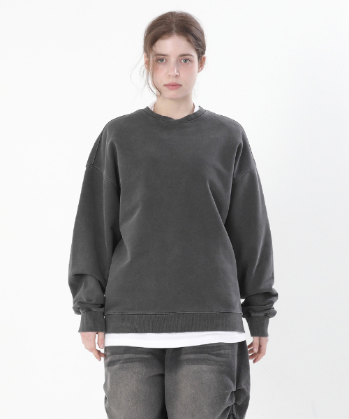 POLYGRAM(ポリグラム)の「830Gピグメントラウンドスウェットシャツ (5色)(スウェット・レディース・その他・M/L/2XL/XL)」の3枚目の写真