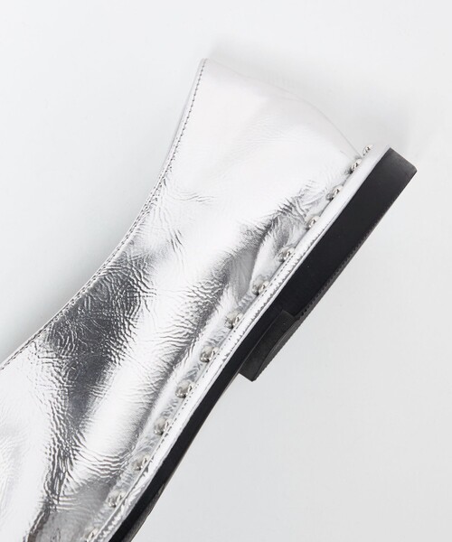 SY UNITED ARROWS(シーユナイテッドアローズ)の「<SY>サムリングスクエア フラット15↑(パンプス・レディース・シルバー/ブラック/ケリーグリーン/ベージュ・25cm/24.5cm/24cm/23.5cm/23cm/22.5cm/22cm)」の15枚目の写真
