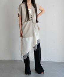 hwyl（ヒュイル）の「アシメレースキャミソール（キャミソール）」