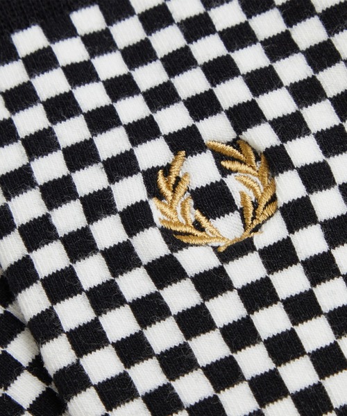 FRED PERRY（フレッドペリー）の「Micro Chequerboard Socks／マイクロチェッカーボードソックス（ソックス/靴下・メンズ・ブラック/ネイビー・6-8/4-6）」の3枚目の写真
