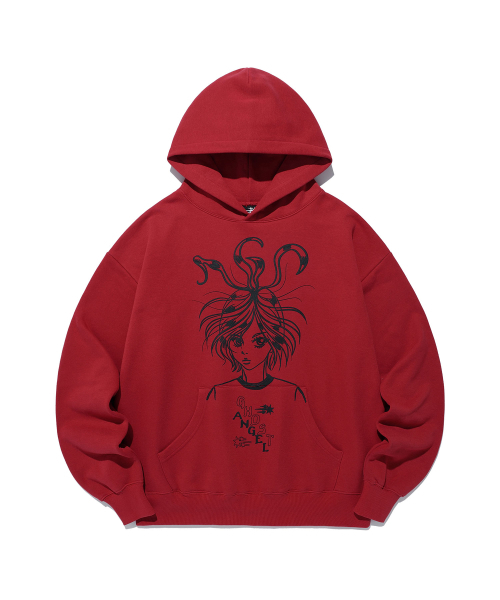 NICE GHOST CLUB(ナイスゴーストクラブ)の「GHOST ANGEL UNIFORM HOODIE_RED(NG2EFUM425A)(パーカー・レディース・レッド・M/L)」の1枚目の写真