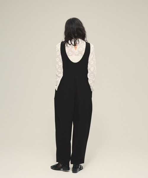 eL（エル）の「【eL】Cutsew Rompers/645562（サロペット/オーバーオール・レディース・レッド系その他/ブラック/ボルドー・FREE）」の5枚目の写真