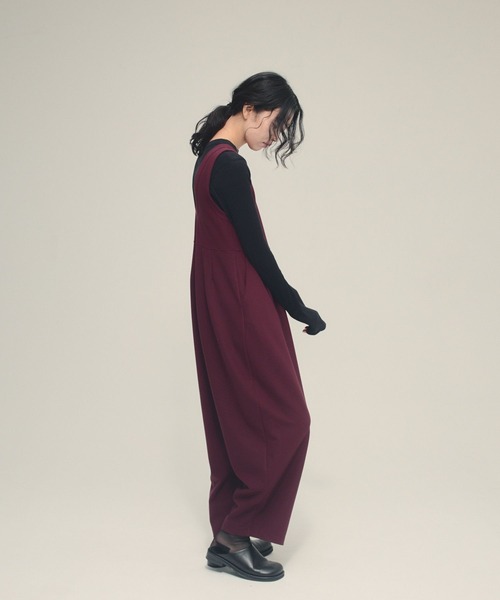 eL（エル）の「【eL】Cutsew Rompers/645562（サロペット/オーバーオール・レディース・レッド系その他/ブラック/ボルドー・FREE）」の11枚目の写真